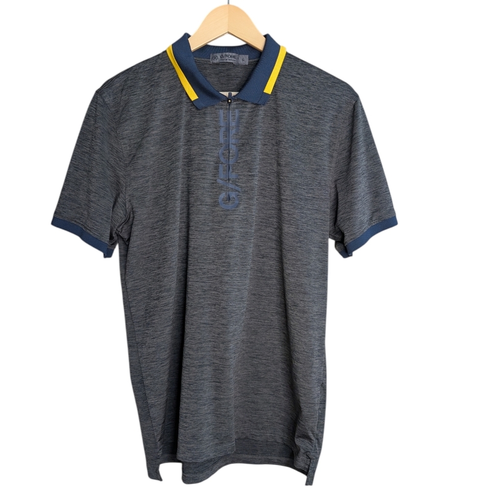 G/FORE Quarter Zip Rib Collar Tech Jersey Slim FIt Golf Polo.. Size Large